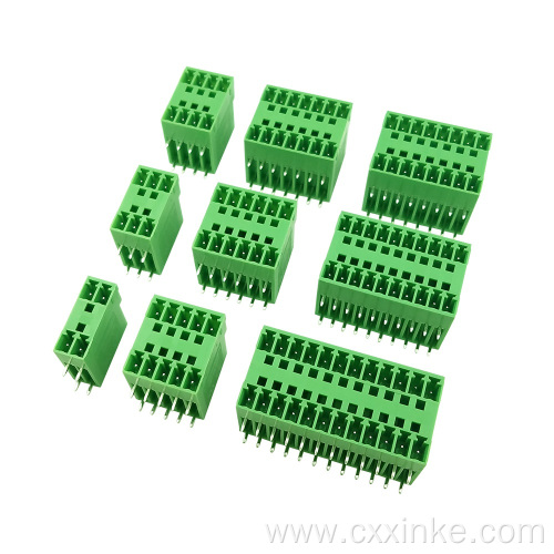 3.81MM double-layer plug-in PCB terminal angled socket